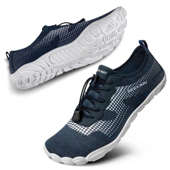 Seekway Shoes - Seekway Womens Water Shoes Size 7.5 Blue White Slip On